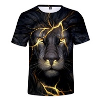 Camiseta con estampado 3d de animal, venta al por mayor, de fábrica, venta directa, nuevo diseño