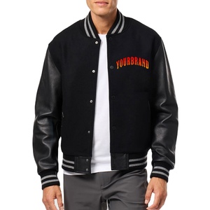 Vestes pour hommes Varsity Coat Manches en cuir véritable et laine mélangée Letterman Vestes pour hommes College Varsity Veste XS-5XL pour hommes - Product Image 1