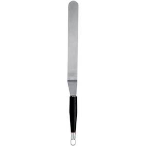 Spatule de cuisine en acier inoxydable PRECISION PASTRY IGINIO MASSARI 24 cm, noire et acier, 3501, outil de pâtisserie et de cuisson - Product Image 1