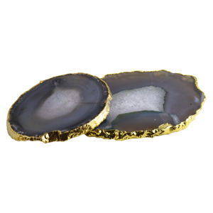 ชุดแผ่นรองแก้วหินธรรมชาติหลายชนิด ทำจากแผ่นหินอาเกต สำหรับตกแต่งบ้าน ของใช้บนโต๊ะอาหาร โรงแรม ร้านอาหาร บาร์ ดีไซน์ทันสมัย ใช้เป็นแผ่นรองเครื่องดื่มและแผ่นรอง - Product Image 1