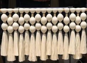 Grande décoration murale sphérique en macramé fait main en fibres, pour la maison et le salon de luxe - Product Image 3