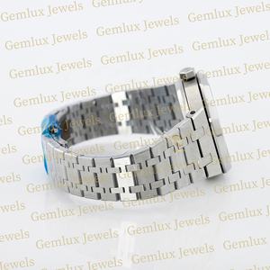 Nueva colección Black Dial D VVS Moissanite Acero inoxidable Auto Date Pass Diamond Tester Reloj para hombres - Product Image 1