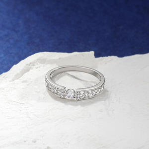 Jeulia Women's Hollow Out Sun <b>Moon</b> Star <b>Ring</b> with Zircon 18K Plated Adjustable Wedding Band - Product Image 4