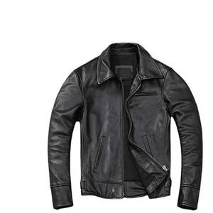 Chaqueta de Moda Entallada de Cuero Vacuno 100% Marrón Vintage de Nueva Llegada Personalizada para Hombre, Cuero Genuino Ligero para Invierno - Product Image 6