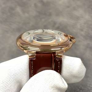 Montre mécanique pour homme avec cadran romain 2025, bracelet en cuir, or rose, mouvement de haute qualité, design simple - Product Image 2