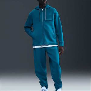 Sweat à capuche zippé oversize en molleton épais 350g pour homme, en coton écologique de haute qualité, brodé, collection automne, avec logo personnalisé - Product Image 1
