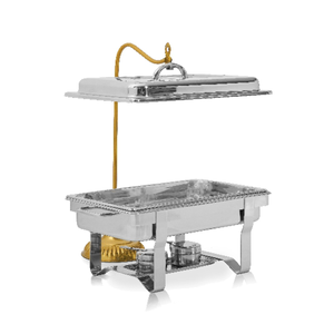 2023 Meilleure vente en acier inoxydable chauffe-plats Buffet en acier inoxydable chauffe-plats utilisé chauffe-plats doré suspendu support supérieur - Product Image 4