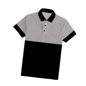 Camisa Polo Gris y Negra para Hombre, Diseño Elegante de Dos Tonos, Ropa Casual Cómoda para Uso Diario, Camisa de Algodón de Alta Calidad - Product Image 6