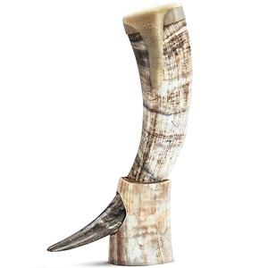 Buffalo Viking Drinking Horn with Stand <b>Holder</b> Buffalo Drinking Cow Horn Polished Brass Rim Design Piece and Hot Sale - Product Image 6