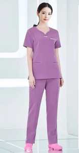 Uniformes de Enfermería Transpirables y Modernos para Mujer, con Logotipo Personalizado, Conjunto de Uniformes de Hospital para Verano - Product Image 2