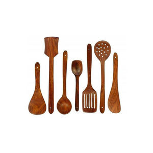 Set of Mini Heart-Shaped Acacia Wood Spoons Handmade Eco-Friendly Non-Stick <b>Cooking</b> <b>Tong</b> Small Kitchen Cookware for Home Use - Product Image 1
