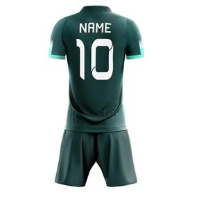Ensemble de maillots de football personnalisés OEM, imprimés par transfert thermique, col en V, séchage rapide, polyester léger, tenue de football pour club, uniforme de football pour hommes - Product Image 5