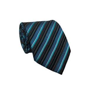 Formal Navy Blue Classic Abstract Print High Quality Breathable Eco-Friendly Wedding Double-Woven Cotton Stylish <b>Tie</b> - Product Image 3