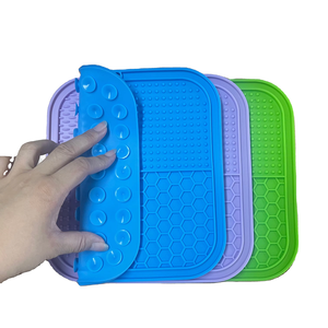 Custom Logo Silicone Slow Feeder Lick <b>Mat</b> for Dogs, Multifunctional Interactive Pad Promotes Healthy Eating & Stress Relief - Product Image 1