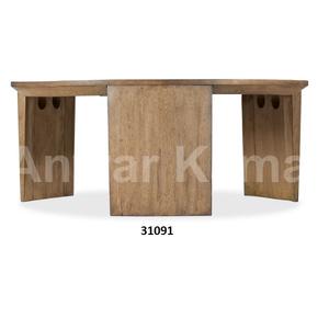 Mesa auxiliar redonda de latón macizo dorado hecha a mano, mesa de té y centro con pulido a mano para el hogar, sala de estar y oficina - Product Image 3