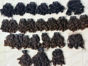 Venta al por mayor de extensiones de cabello humano birmano sin procesar indio sin procesar cutícula alineada Paquete de pelo rizado - Product Image 6