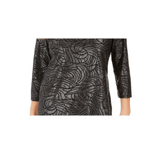 Top in maglia opaca con finiture in lamina della collezione JM da donna, taglia M, con eleganti borchie decorative - Product Image 3