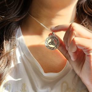 Celtic Religious Style Plain Silver Oxidized Pendant <b>Light</b> Weight Best Gift for Her <b>Christmas</b> <b>Sale</b> Charm Pendants - Product Image 2