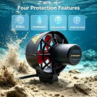 Moteur de propulseur sous-marin sans balais Premium U92 Pro 900W 20kg de force de poussée pour ROV, embarcations électriques, planches de surf, kayaks de pêche
