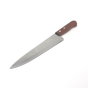 Venta al por mayor personalizado de calidad superior OEM ODM directo de fábrica Ultra Sharp High Carton cuchillo de Chef de acero inoxidable con mango de madera - Product Image 3