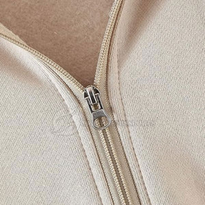 Sudadera con capucha de forro polar ligero para mujer, 100% algodón, cortavientos, de secado rápido, talla grande, con cuello y forro. - Product Image 3