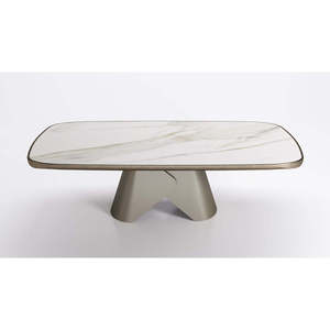 Scott Keramik Premium Dining <b>Table</b> Modern Minimalist Design Stable and Assembled Marble Top Extendable for Hotel Use - Product Image 3