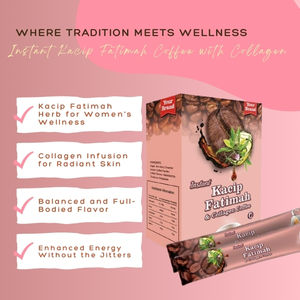 Etiqueta privada Café adelgazante instantáneo Kacip Fatimah Extracto de colágeno Boost Cream Bitter Mellow Taste Sugar Halal Caja certificada - Product Image 3