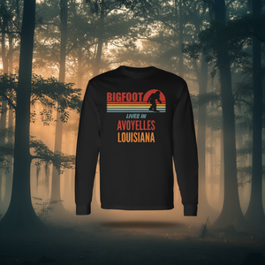T-shirt à manches longues avec motif Bigfoot dans la paroisse d'Avoyelles, Louisiane – Produit promotionnel de qualité supérieure - Product Image 3