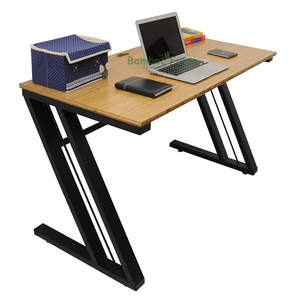 Escritorio de Bambú de Color Natural SB006a, Diseño Rectangular Simple, Patas en Forma de Z, Librero Integrado para Dormitorio (120cm X 60cm X 75cm) - Product Image 2