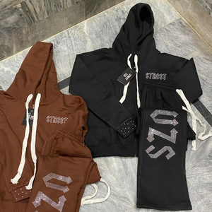 ชุดวอร์มสองชิ้นสำหรับใส่วิ่งชุดวอร์มผ้าฝ้าย100% ใส่สบายออกแบบได้ตามต้องการ - Product Image 2