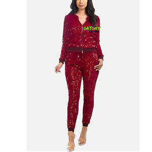 Conjunto de chándal Juicy y Sudadera con capucha de terciopelo de dos piezas con diamantes personalizados, conjunto de terciopelo de 2 piezas con diamantes de imitación para mujer - Product Image 5