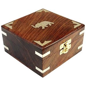 Caja de anillo reciclable de papel hecha a mano exquisita vida árbol tallado mango madera joyería caja de almacenamiento idea de regalo única para hombres y mujeres - Product Image 6