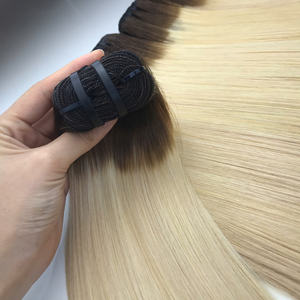 Vente en gros de trame de génie européen Extensions de cheveux de trame humaine vietnamienne de couleur blonde droite à double étirement - Product Image 2