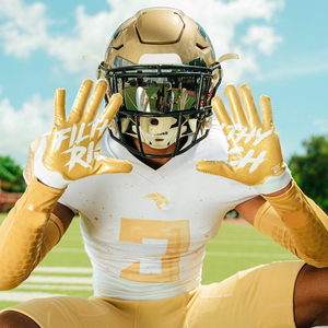 ถุงมือกันลื่นหนังสังเคราะห์คุณภาพพรีเมียม ออกแบบและสร้างแบรนด์ได้ อุปกรณ์กีฬาอเมริกันฟุตบอล - Product Image 4