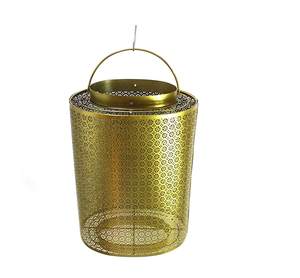 Linterna redonda de diseño marroquí de latón AK con asa en oro acabado linterna de Metal de gran tamaño para decoración de Diwali/Decoración de Hotel - Product Image 1