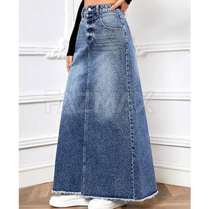 Falda vaquera informal personalizada de alta calidad para mujer, Falda vaquera de entrenamiento, Falda vaquera para mujer con tarifa de venta completa - Product Image 4