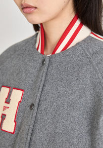 Veste universitaire unisexe à blocs de couleur, boutons-pression sur le devant, col côtelé, esprit scolaire, patchs personnalisés, broderie personnalisée, équipe scolaire - Product Image 5