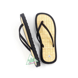 Chanclas de goma de yute Natural 100% para mujer, Chanclas de verano y otoño, zapatillas de PVC suave en polvo de canela, toboganes de plataforma al por mayor - Product Image 2