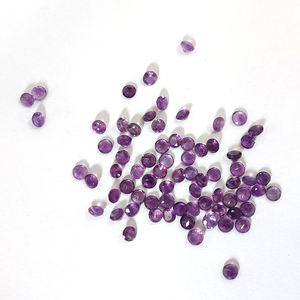 พลอยอเมทิสต์ธรรมชาติ3ชิ้นขนาด4มม. ด้านหน้า17.5ซม. ตัดมาก iroc อัญมณีหลวม $ เรา10ชิ้น - Product Image 3