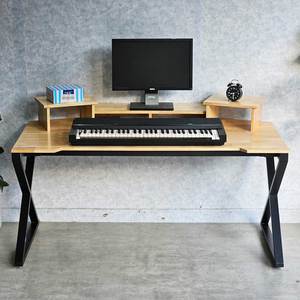 Bureau de studio en bois massif avec pieds en X, modèle confortable pour femme SD68008 - Product Image 4