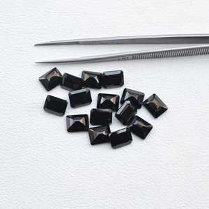 พลอยพลอยพลอยพลอยธรรมชาติสีดำขนาด7x9มม. ได้รับการรับรองรูปแปดเหลี่ยม - Product Image 4