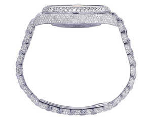 Por encargo VVS Moissanite diamante Acero inoxidable Baguette en el dial Iced Out reloj de pulsera automático Hip Hop Bling moda de lujo - Product Image 5