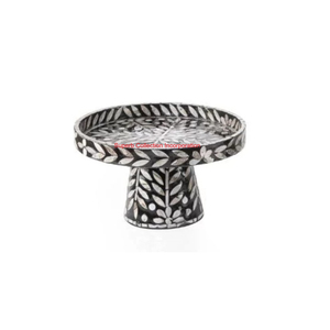 Ensemble de 3 supports à gâteaux en incrustation de nacre fabriqués à la main, plateau de service décoratif rond élégant pour les mariages et la décoration intérieure - Product Image 3