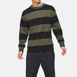 Sudadera Unisex Forrada de Poliéster y Algodón con Rayas de Color Degradado, Cuello Redondo de Punto, Manga Larga, Corte Regular, Moda Urbana Informal - Product Image 5