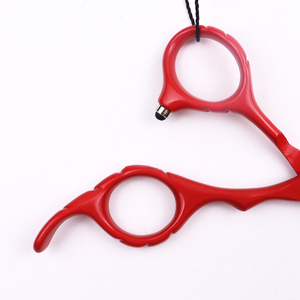 สีแดงมีดโกนที่ทันสมัยสำหรับมืออาชีพกรรไกรทำเองด้ามจับกรรไกรช่างตัดผมที่ดีที่สุด - Product Image 5