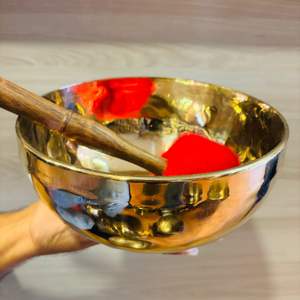 Bol sonore en métal Bronze traditionnel fabriqué à la main pour l'alignement des chakras bouddhistes Pratique quotidienne Artisanat en métal - Product Image 2