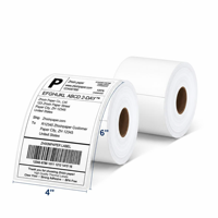 Etiquetas Térmicas 4x6 pulgadas 100x150mm para Impresión de Direcciones de Envío, Envío de Paquetes e Identificación de Códigos de Barras con Adhesivo Directo