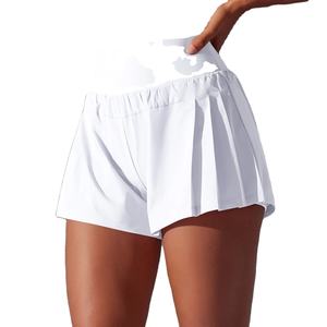 Shorts Deportivos de Cintura Alta para Mujer, Color Amarillo, para Gimnasio y Running, Elásticos, Transpirables, Ecológicos, de Secado Rápido, 100% Algodón, Sin Costuras - Product Image 5