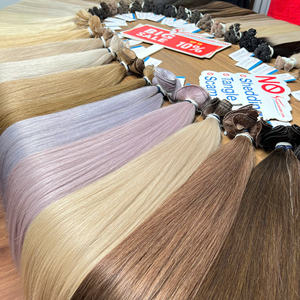 Extensión de cabello humano vietnamita de calidad de lujo de trama atada a mano, liso natural, 6-32 pulgadas, listo para enviar - Product Image 6