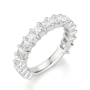 Princess Cut Half Eternity Wedding Band para mujer - Product Image 4